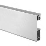 Плинтус алюминиевый прямоугольный вертикальный H60 мм, L=4,2м, алюминий глянец 76.00AL01 4,2M