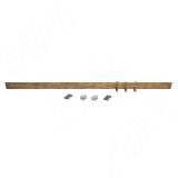 Рейлинг на 900 мм с 3 крючками, заглушками и креплениями к стене, старая латунь ANTIC 90OA