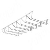 Секция из 7-ми бокалодержателей, крепл. на саморезы, хром