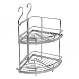 Полка-стойка угловая двойная хром CWJ 201 F