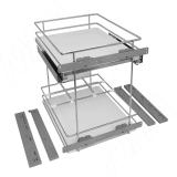 GALAXY Двухуровневая корзина 450 мм, эллипт. прут, противоск., с компл. креплений, с боковым крепл., направл. плавн. закр. Nova Pro EGTGM45B2OMBASCNP