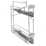 ROUND Держатель противней и полотенец, 150мм, бок. крепл. прав., направл. плавн. закр. Nova Pro ELQGM152PCDXPRPCNP