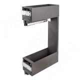 LAMINA Двухуровневая корзина в верхн. яр., 150 мм, бок. крепл. лев., направл. Nova Pro EPQGM152SXLGM