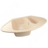 CORNER 960E Мойка мрамор угловая, песочный, 960x510, B900x900 GF-C960E4