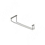 BARRA Бокалодержатель, 1 секция, крепл. на саморезы, графит GHRD.111.2F.GR