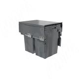 PROBOX F40 Система сортировки и хранения, 2 емкости (2x24), креп. фасада, полн.выдв., плавн.закр., крышка-полка, графит