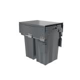 PROBOX F40 Система сортировки и хранения, 2 емкости (2x27), креп. фасада, полн.выдв., плавн.закр., крышка-полка, графит