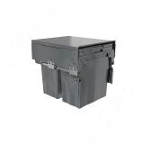 PROBOX F45 Система сортировки и хранения, 2 емкости (2x28), креп. фасада, полн.выдв., плавн.закр., крышка-полка, графит