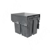 PROBOX F45 Система сортировки и хранения, 3 емкости (2x13+1x28), креп. фасада, полн.выдв., плавн.закр., крышка-полка, графит