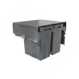PROBOX F60 Система сортировки и хранения, 3 емкости 54л(2x13+1x28), креп. фасада, полн.выдв., плавн.закр., крышка-полка, графит