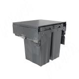 PROBOX F60 Система сортировки и хранения, 3 емкости (2x15+1x33), креп. фасада, полн.выдв., плавн.закр., крышка-полка, графит