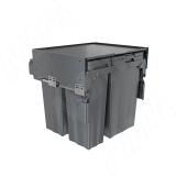 PROBOX MAX F60 Система сортировки и хранения, 4 емкости (2x15+2x27), креп. фасада, полн.выдв., плавн.закр., графит