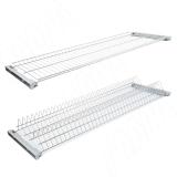 ARIA комплект посудосушителей (сушилка для посуды), без рамки, поддон, 900мм, серый хром