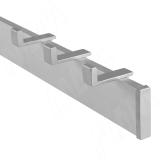 Комплект рейлинга 900 мм с 3 крючками, алюм. мат. RIBBON.900.AL