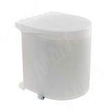TWIST  Ведро для мусора подвесное 12л с крышкой, с крепежом, цвет белый