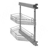 ROUND Корзина угловая, плавн. закр., прав., 45 град., двухуровн. TLTHM30C45DX