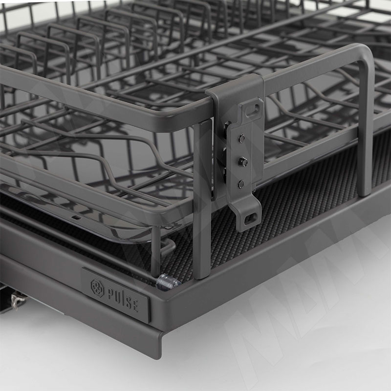 ELEMENT Корзина-посудосушитель 4S 450мм, с креп.к фасаду и пласт.поддоном, направляющие полн. выдвижения, плав. закрывания, графит фото товара 6 - DRB4.B121.45SF.GR