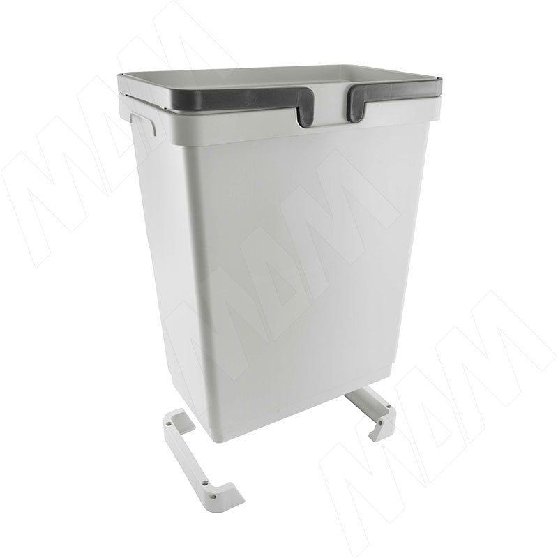 SINGLE L Ведро с ручками, пластик, объем 30л, H=460мм, цвет серый фото товара 2 - LA30G