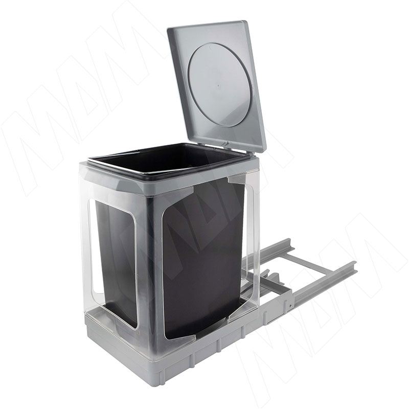 TOWER Система сортировки и хранения, 1 емкость (18л), авт. крышка, нижнее крепление, пластик фото товара 2 - PAP609/1