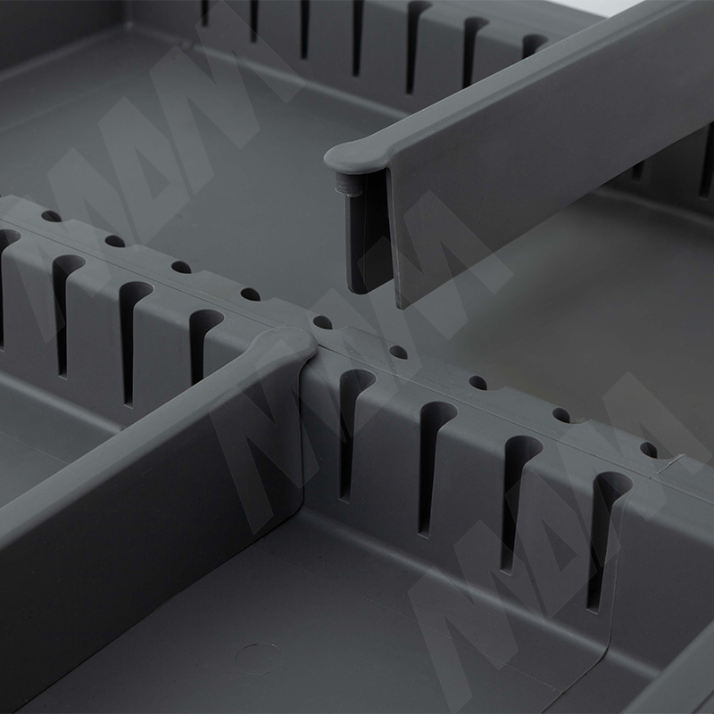 METROPOLIS Система сортировки и хранения, фасад 800мм, 3 емкости с крышкой (15л+15л+15л), цвет серый базальт фото товара 5 - PTC28080507FC97