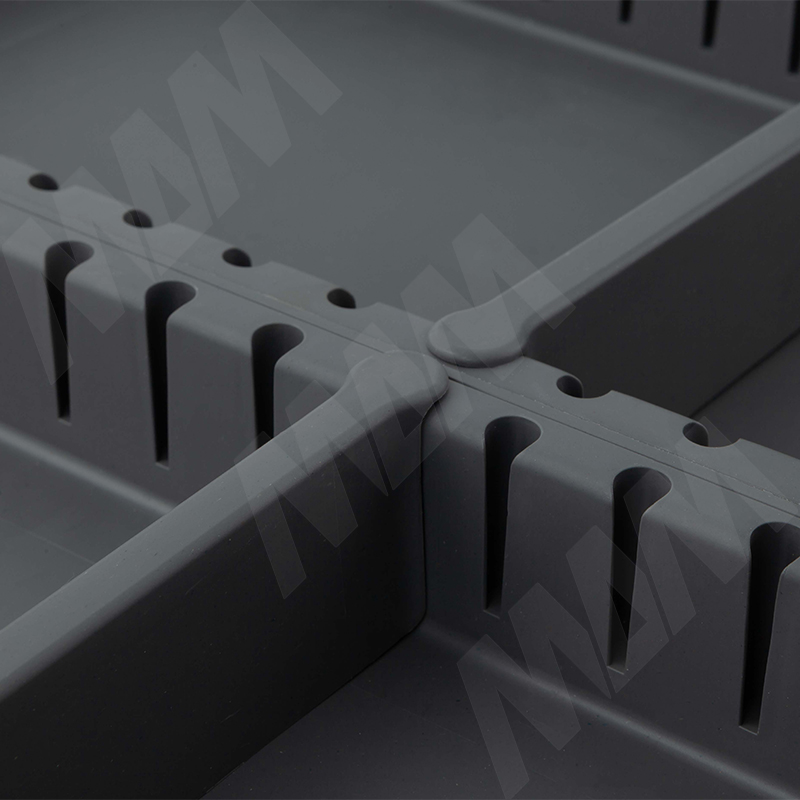 METROPOLIS Система сортировки и хранения, фасад 800мм, 3 емкости с крышкой (15л+15л+15л), цвет серый базальт фото товара 6 - PTC28080507FC97