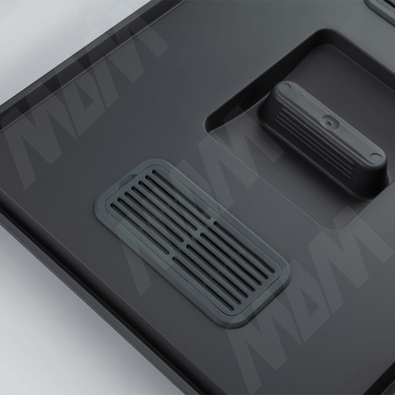 METROPOLIS Система сортировки и хранения, фасад 800мм, 3 емкости с крышкой (15л+15л+15л), цвет серый базальт фото товара 8 - PTC28080507FC97