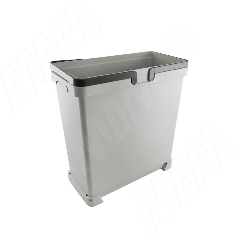 SINGLE XL Ведро с ручками, пластик, объем 33л, H=460мм, цвет серый фото товара 3 - XL33G