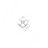 Уголок 90 градусов универсальный (высота 60), черный 19.9006R.16, фото 1