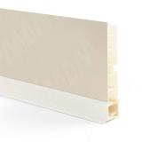 П-образная декоративная накладка на цоколь с внешним уплотнителем, L=4м, белая 21.9004R.4M, фото 1