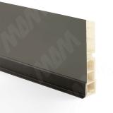 П-образная декоративная накладка на цоколь с внешним уплотнителем, L=4м, черная 21.9006R.4M, фото 1