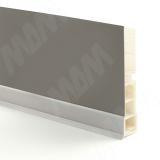 П-образная декоративная накладка на цоколь с внешним уплотнителем, L=4м, алюминий матовый 21.9007R.4M, фото 1