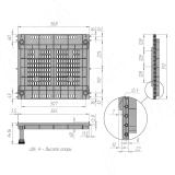 Вентиляционная база 600мм, 16мм, цвет белый 31.77B.08.BI, фото 2