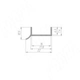 Уплотнитель для цоколя из ДСП 16мм, L=3м, черный 31.916R.3MBK, фото 2