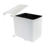 LINEA Ведро для мусора подвесное 16л с крышкой, с крепежом, цвет белый 6201B31PZ, фото 1