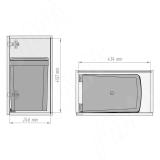 LINEA Ведро для мусора подвесное 16л с крышкой, с крепежом, цвет белый 6201B31PZ, фото 3