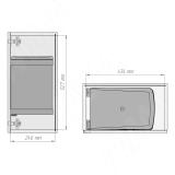 LINEA Ведро для мусора подвесное 16л с крышкой, с крепежом, нерж.сталь, цвет серый металлик 6201MT1IX, фото 3