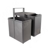 LINEA Система сортировки и хранения, 1 емкость (30л), авт. крышка, нижнее крепление, цвет орион серый 6245G41PZ, фото 2