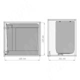 LINEA Система сортировки и хранения, 1 емкость (30л), авт. крышка, нижнее крепление, цвет орион серый 6245G41PZ, фото 3