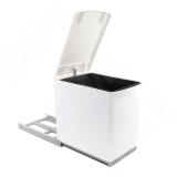 LINEA Система сортировки и хранения, 1 емкость (16л), авт. крышка, нижнее крепление, цвет белый 6280B31PZ, фото 1