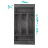 COMBI Лоток кухонный для столовых приборов 266х420/490,  цвет графит 6710G425PZ, фото 1