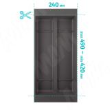 COMBI Лоток кухонный для столовых приборов 240х420/490,  цвет графит 6715G425PZ, фото 1