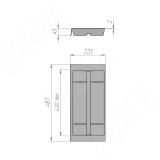 COMBI Лоток кухонный для столовых приборов 240х420/490,  цвет графит 6715G425PZ, фото 4