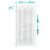 DESIGN Лоток кухонный для столовых приборов для ящика c фасадом 300 мм, цвет белый 6738B325PZ, фото 1