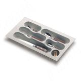 DESIGN Лоток кухонный для столовых приборов для ящика c фасадом 300 мм, цвет серый металлик 6738MT25PZ, фото 3