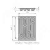 DESIGN Лоток кухонный для столовых приборов для ящика c фасадом 400 мм, цвет белый 6739B325PZ, фото 4