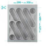 DESIGN Лоток кухонный для столовых приборов для ящика c фасадом 450 мм, цвет серый металлик 6740MT25PZ, фото 1