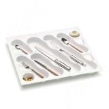 DESIGN Лоток кухонный для столовых приборов для ящика c фасадом 600 мм, цвет белый 6741B320PZ, фото 2