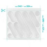 DESIGN Лоток кухонный для столовых приборов для ящика c фасадом 600 мм, цвет белый 6741B320PZ, фото 1