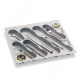 DESIGN Лоток кухонный для столовых приборов для ящика c фасадом 600 мм, цвет серый металлик 6741MT20PZ, фото 3