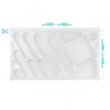 DESIGN Лоток кухонный для столовых приборов для ящика c фасадом 900 мм, цвет белый 6742B310PZ, фото 1